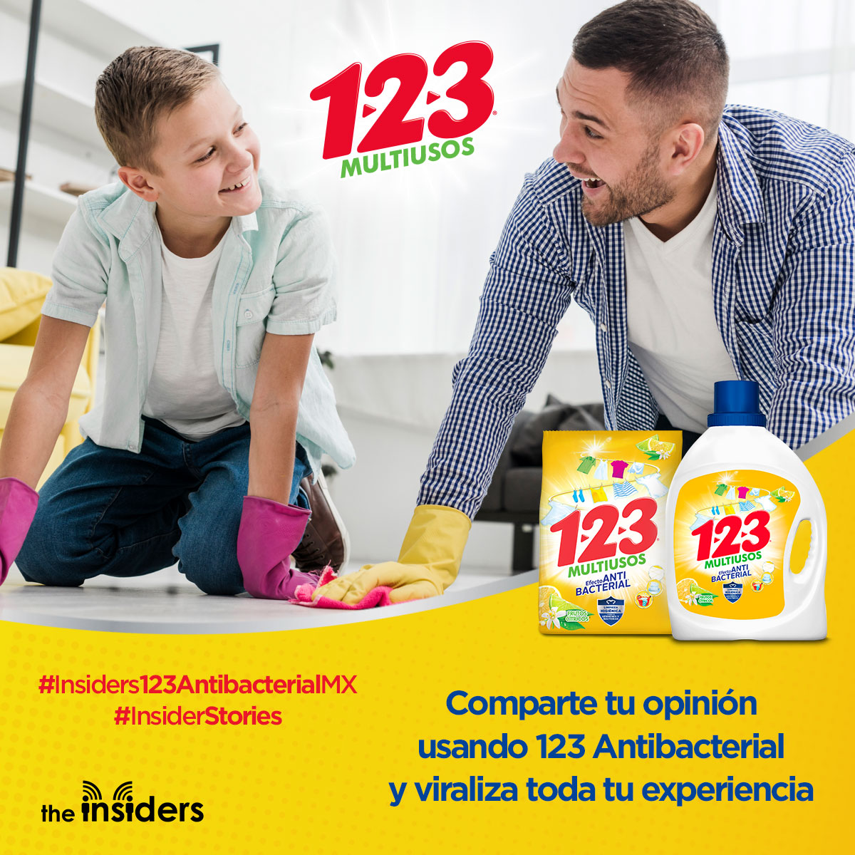 ¡Insiders de México🇲🇽!

Si ya están disfrutando de todo lo que #123Antibacterial les brinda en su hogar, es el momento de compartir su experiencia con su reseña en el módulo Mi Testimonio. Cuéntennos todo sobre el producto. 😉👌💻

#Insiders123AntibacterialMX #InsiderStories