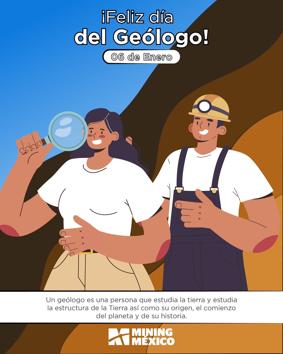 miningmex's tweet image. Felicitamos a las geólogas y geólogos en su día. ¡Muchas gracias por su compromiso y colaboración! 🎉 

#DíadelGeólogo #minería #geología #MiningMéxico