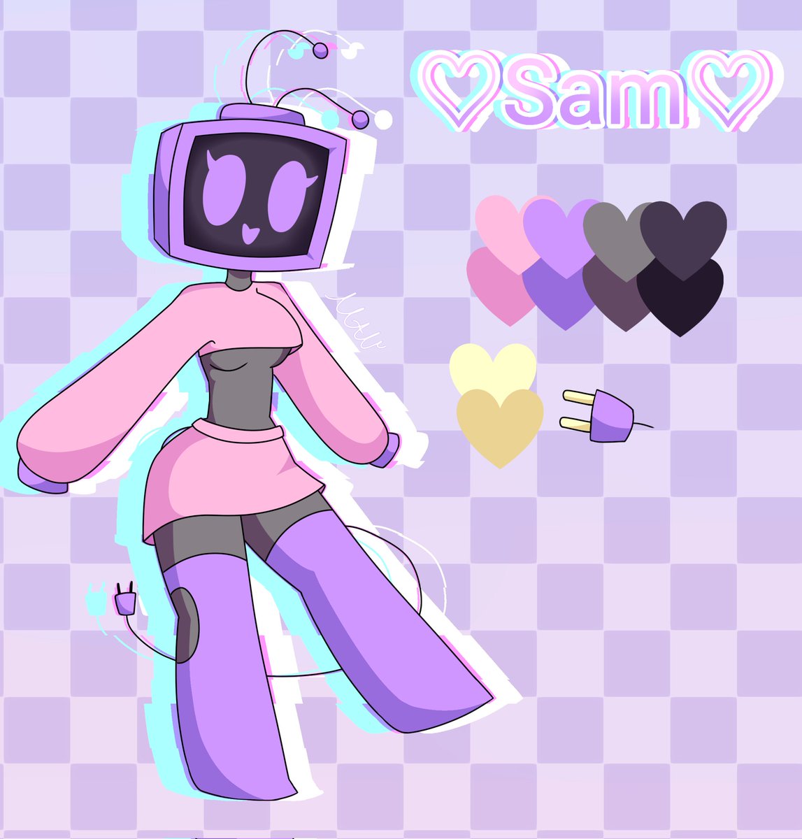 ArtsMariah's tweet photo. @Inkhandprint This is sam a TV robot girl💜📺 https://t.co/ITvi3EoZvP