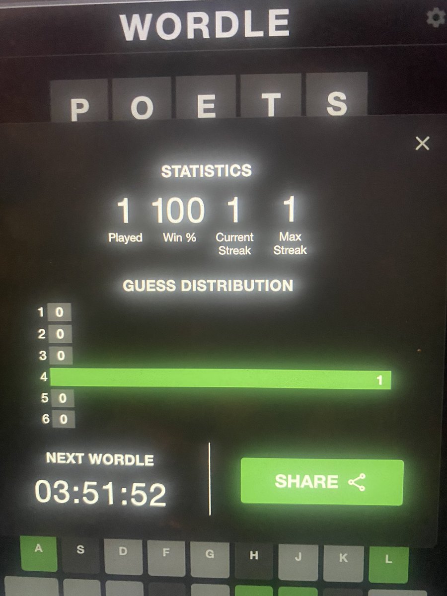 JMMackattack's tweet image. It’s a poet’s wordle you’re all just living in it