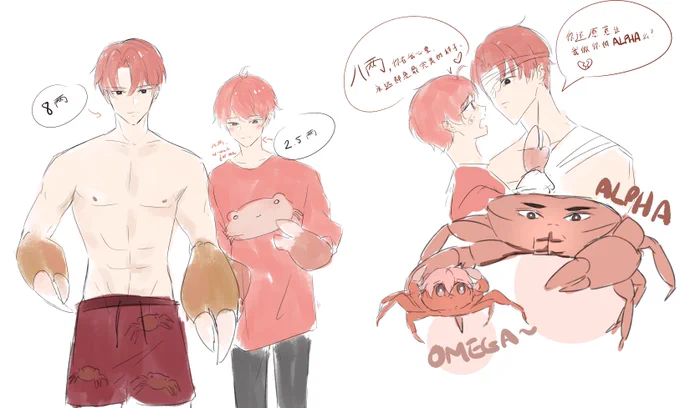 1am stress drawing ....WARNING CRAB ABO SPOILERS!!!🦀

#阳澄湖帝王 