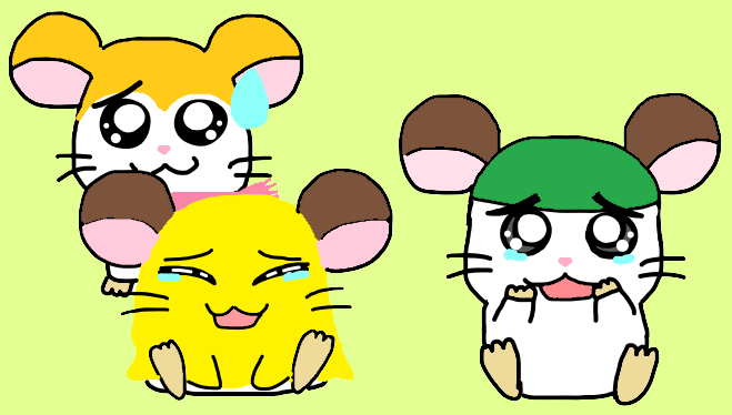 かぶるくん お題箱より 泣いてるちび丸ちゃんとかぶるくん それをみて困るマフラーちゃん いっぱい歩いて疲れちゃった感じかな とっとこハム太郎 ちび丸ちゃん かぶるくん マフラーちゃん T Co Wa81mjettd Twitter