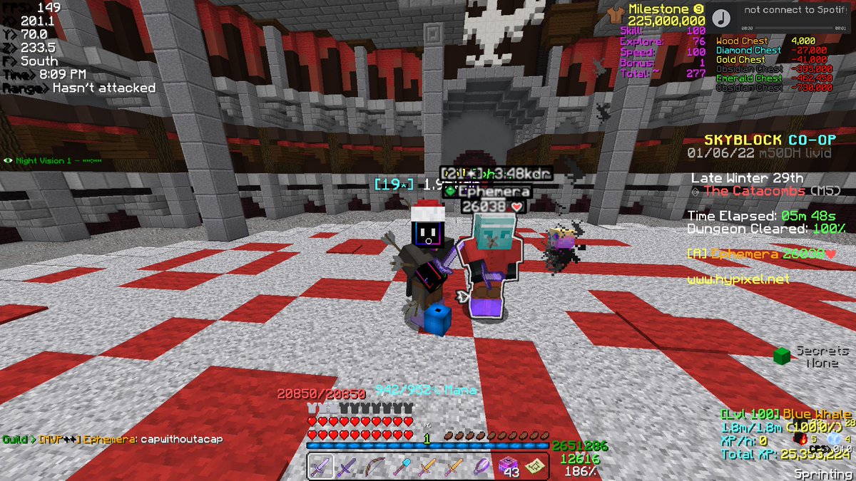 C4PSHypixel's tweet image. MAX SKYBLOCK!! Big thanks to @TrawBeary for carrying me over the last few months to cata 40!!