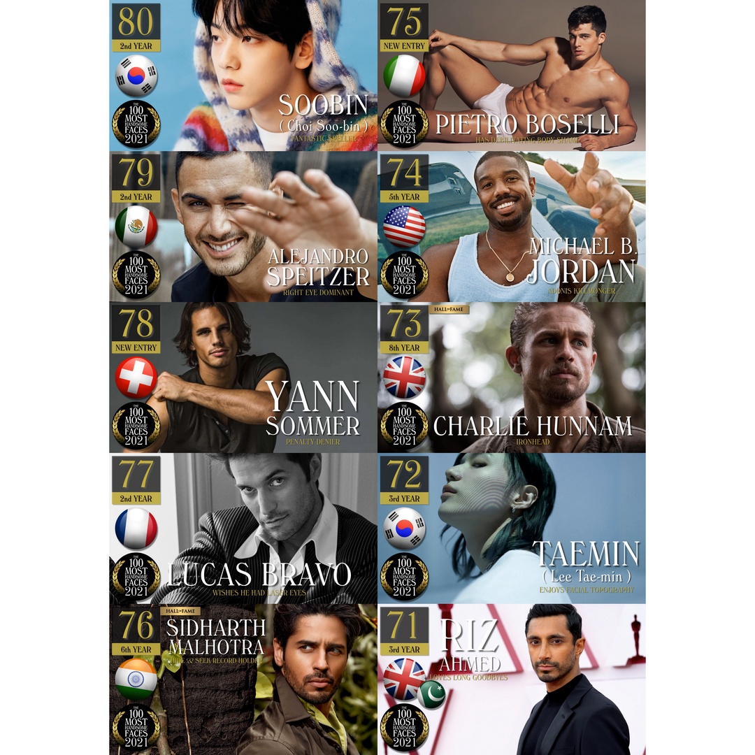 tccandler's tweet photo. 71-80 of the 100 Most Handsome Faces of 2021... Get GUARANTEED nominations every month and MUCH MORE... Also, help support the channel at https://t.co/L8N9KXxAZI THANK YOU!!! #tccandler VIDEO -- https://t.co/D3eU0Yqvrq https://t.co/Tt2eXdXNZ0