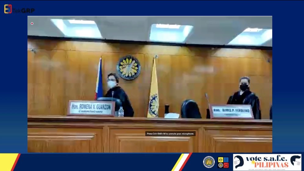 GVGregorio's tweet photo. LOOK | COMELEC 1st Division is about to start the Preliminary Conference this morning. https://t.co/hMReSu5gIq