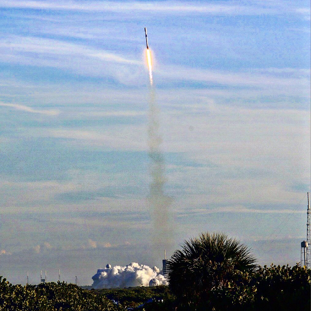 Cross one off the bucket list, sort of. Finally got a chance to see an actual rocket lifting off into space. It’s not a Saturn V, but it’ll do, for now. Quick iPhone edit. Real pictures when I get back. #NASA #SpaceX