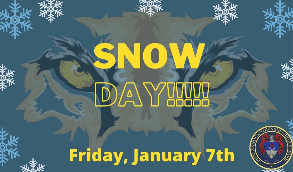 PTHS will be closed tomorrow, January 7th, due to inclement weather.  Be safe and have fun in the snow!  #nocknation