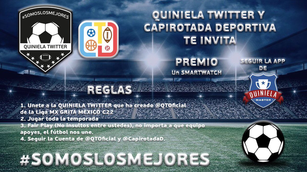DinamicxSLM's tweet photo. ¡Hola! Los invitamos a participar en la octava edición de la Quiniela Twitter, les comparto la información. ¡Únanse ya! @CapirotadaD @QuinielaMaster 

#SomosLosMejores #QTLu https://t.co/ah2ijQx6W0
