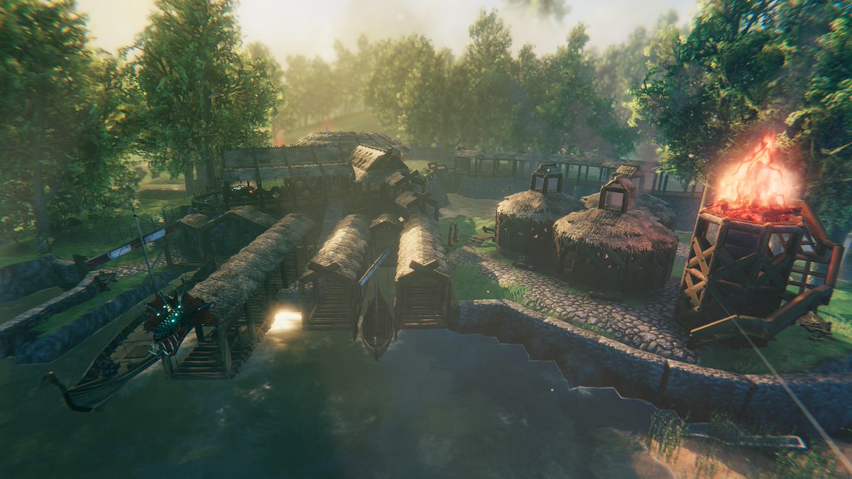 sebbaracaldo's tweet photo. This Dock is a place for travelers to rest, prepare for raiding and teleport all over Valheim. We have many accommodations to help you on your journey.
⛵️🛡️⚔️
I made this on survival mode along with @NatisCML 
@Valheimgame 
 #BuildforBaldr #ValheimBuilds #Valheim https://t.co/8SpAeM3sXJ