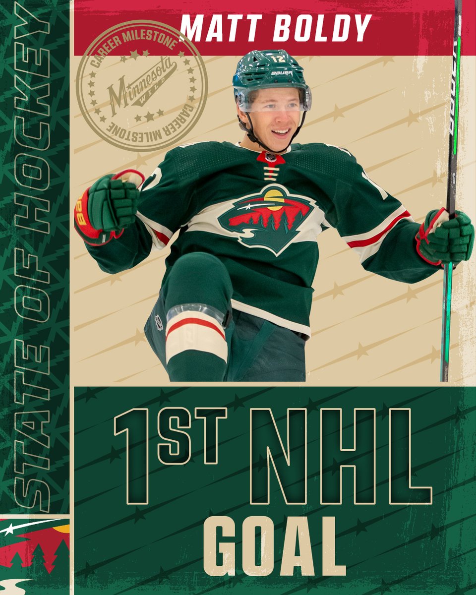 MATT BOLDY 1ST <a href="/NHL/">NHL</a> GOAL. IN BOSTON!

CONGRATS BOLDS!!!!

#mnwild