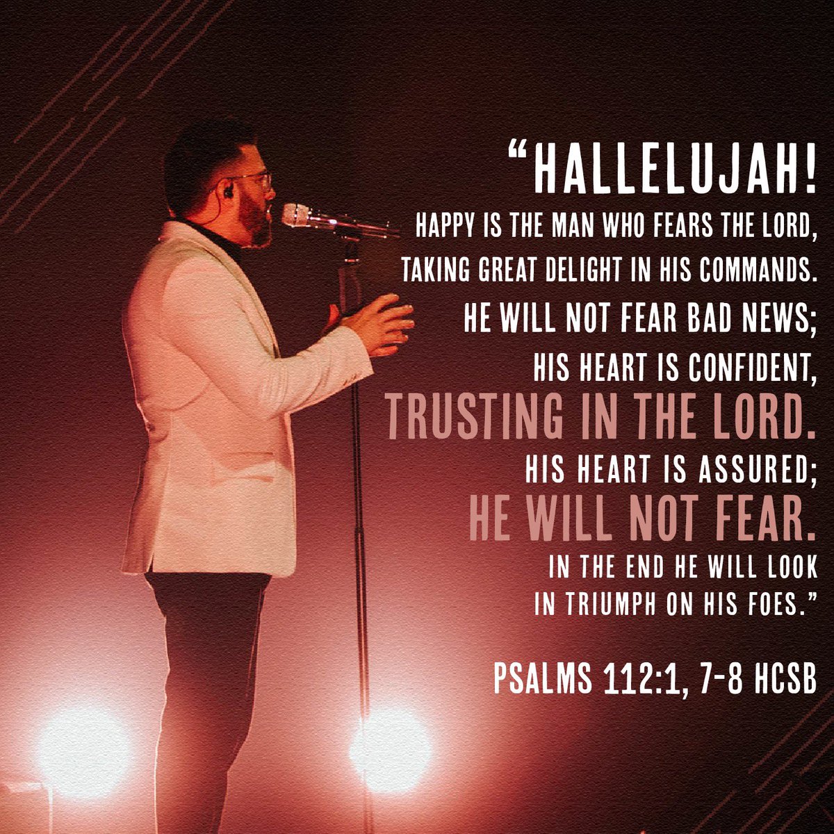 God does not change or stray when things get hard. When our trust is in Him, we do not need to fear … that’s something to STAND on!