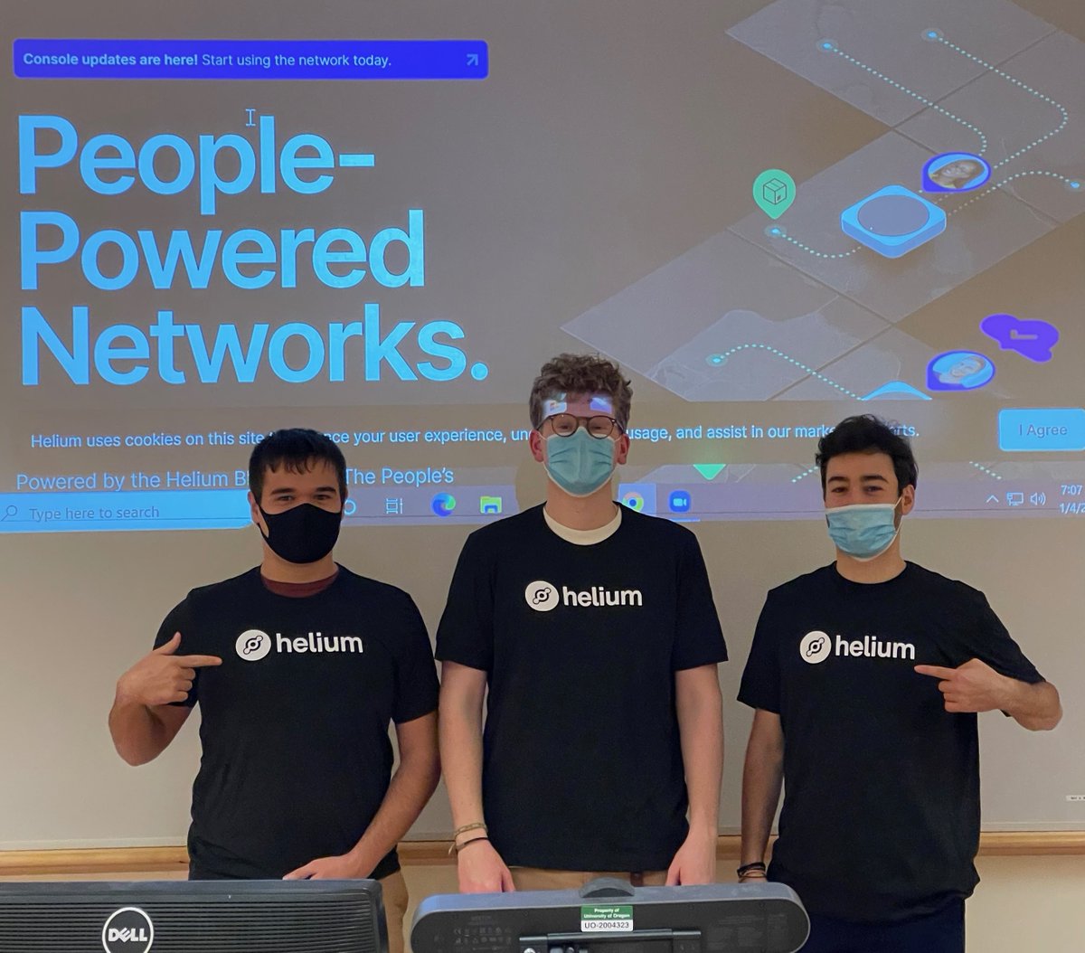 Shout out to <a href="/helium/">Helium🎈</a>! Thank you for the swag! The guys that made the Helium pitch love the shirts and the rest of the crew have marked their laptops with shiny new stickers.