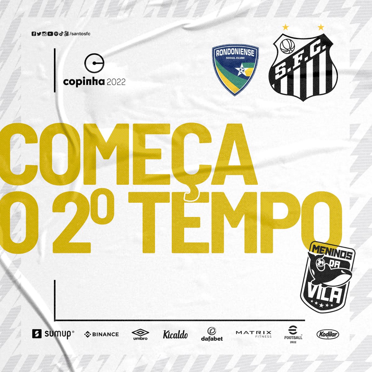SantosFC's tweet photo. VAMOS GANHAR, SANTOS! #MeninosDaVila #RONxSAN https://t.co/RCyMUFooIq