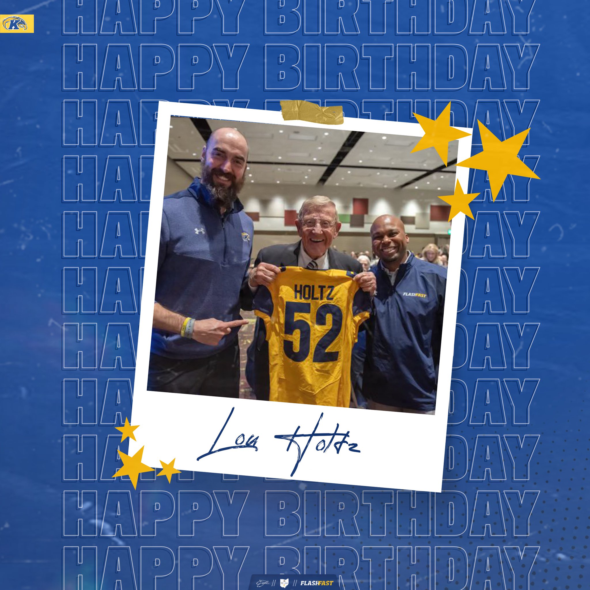 Happy Birthday to Kent State Football Alum and College Football Hall of Famer, Lou Holtz!   