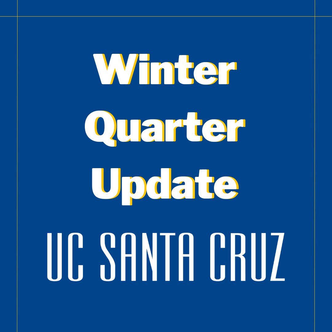 Dear Slugs: we write to share the latest winter quarter update as the pandemic continues to bring unexpected challenges. At this time we have made the difficult decision to extend alternate and remote modes of instructions until Jan. 31.go.ucsc.edu/3t9gpaz