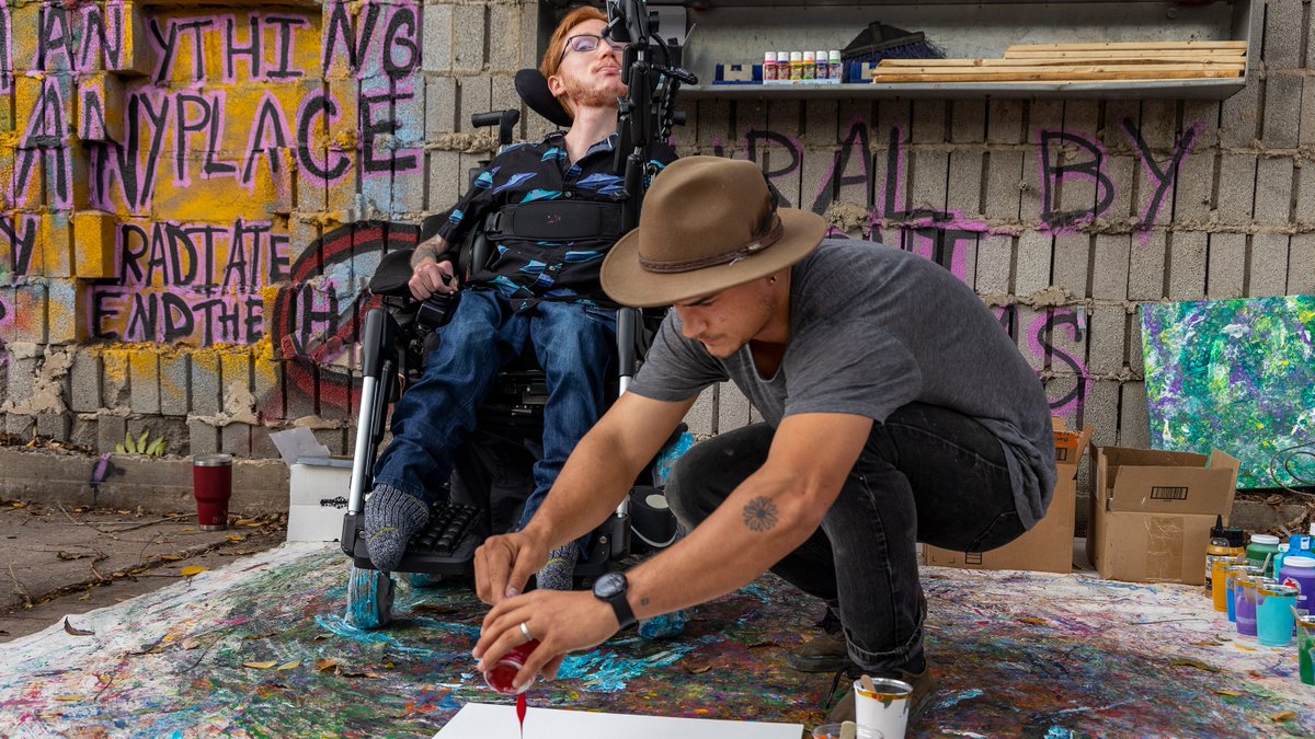 RickBlalock4's tweet photo. Jonah Dillon doesn’t really have to sign his artwork — the tire marks on his paintings do the job.
#rickblalock #connectrealty #texasrealestate https://t.co/b9BSKoVFce https://t.co/SXv8O4w1cz