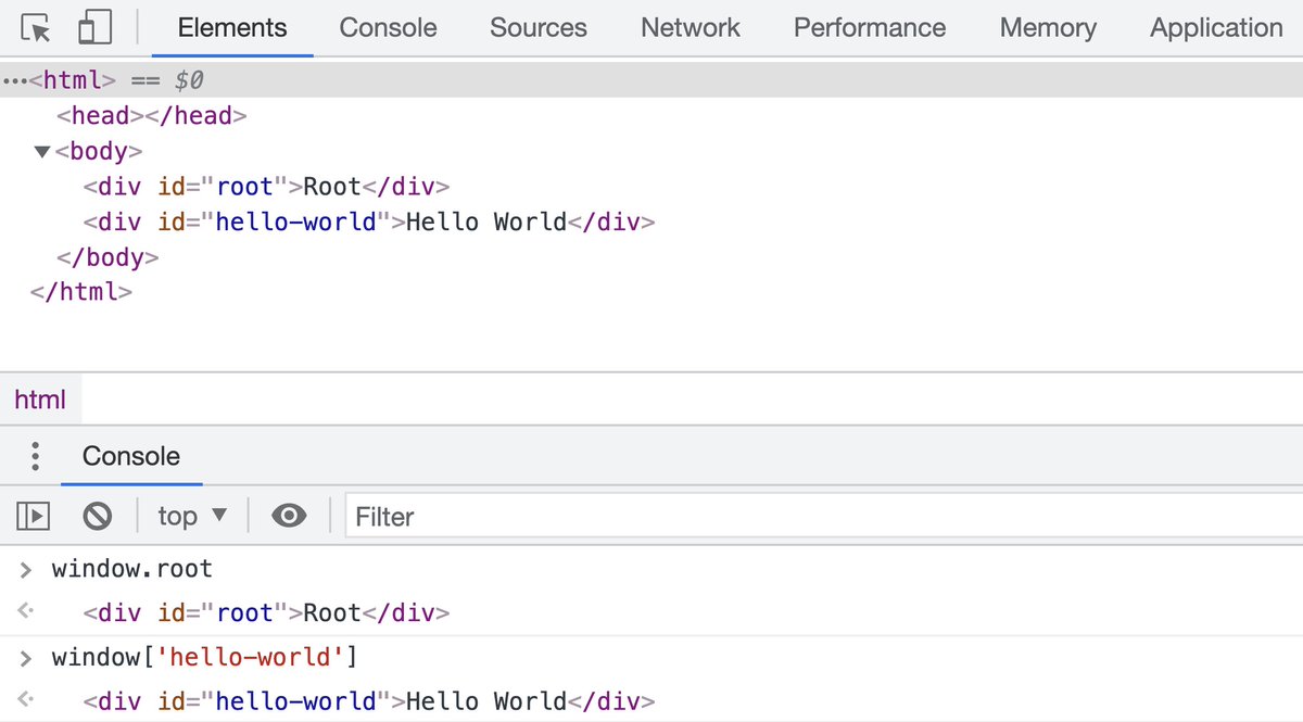 JamesWee_'s tweet photo. This (IMO) is the only reason why we shouldn't have same `id` attributes on the same webpage. Because the browser automatically exposes it as a global object. #mindblown #web #js #html #javascript https://t.co/kNiTJCkEqm