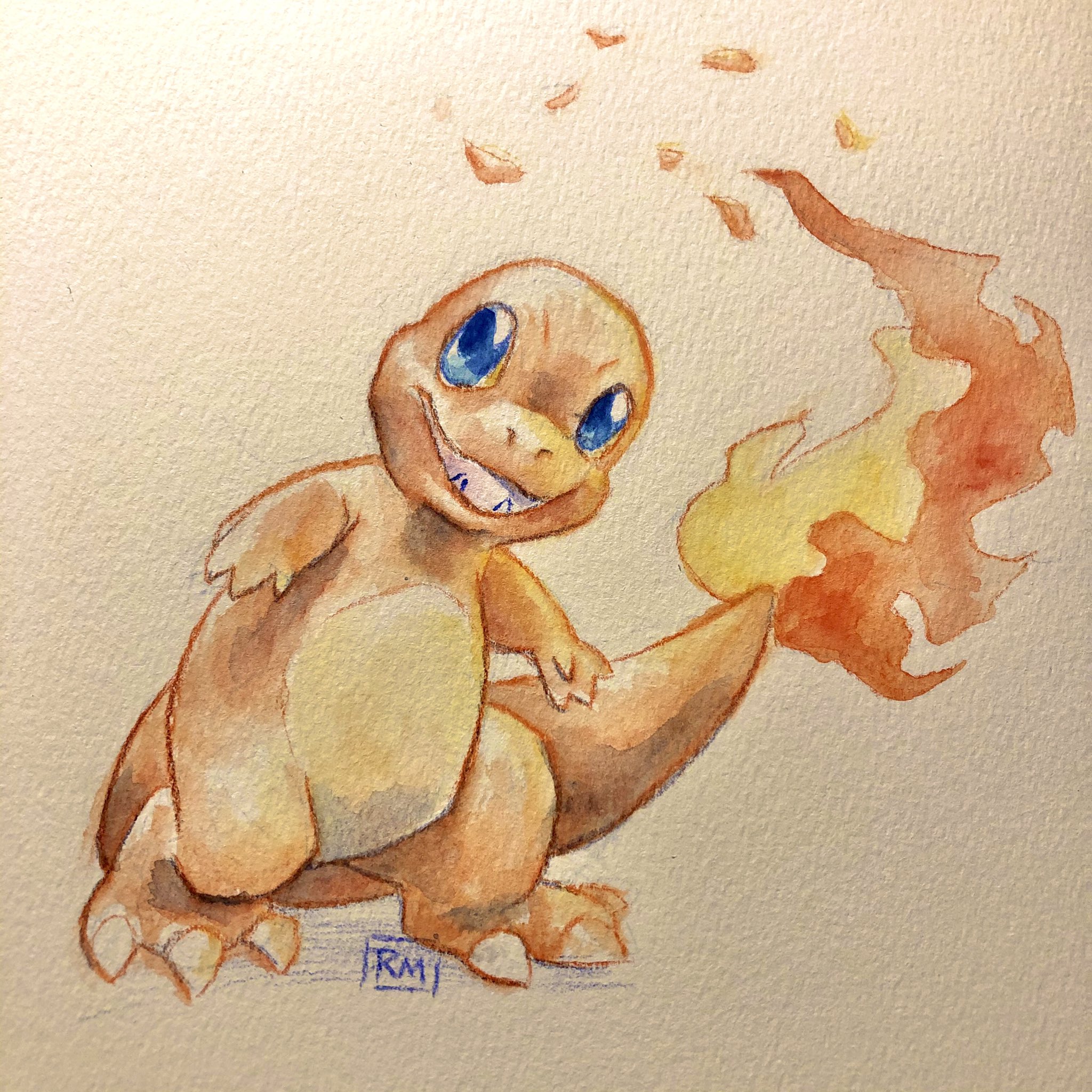 Charmander Pencil Drawing