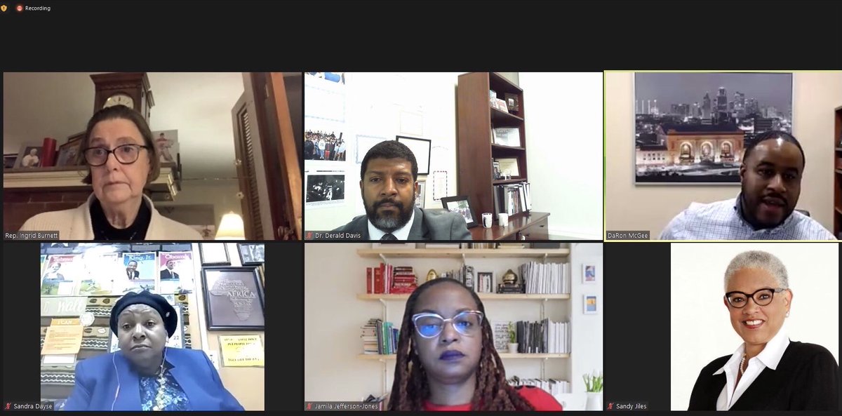 DeraldDavis's tweet photo. Thank you @NAACPKCMO for hosting tonight’s webinar discussion on changing the narrative on Critical Race Theory. Glad to share insights and perspectives alongside panelists @jamilajeff @Ingridburnett and @SandraDayse1. #equity https://t.co/VCtpux4xw9