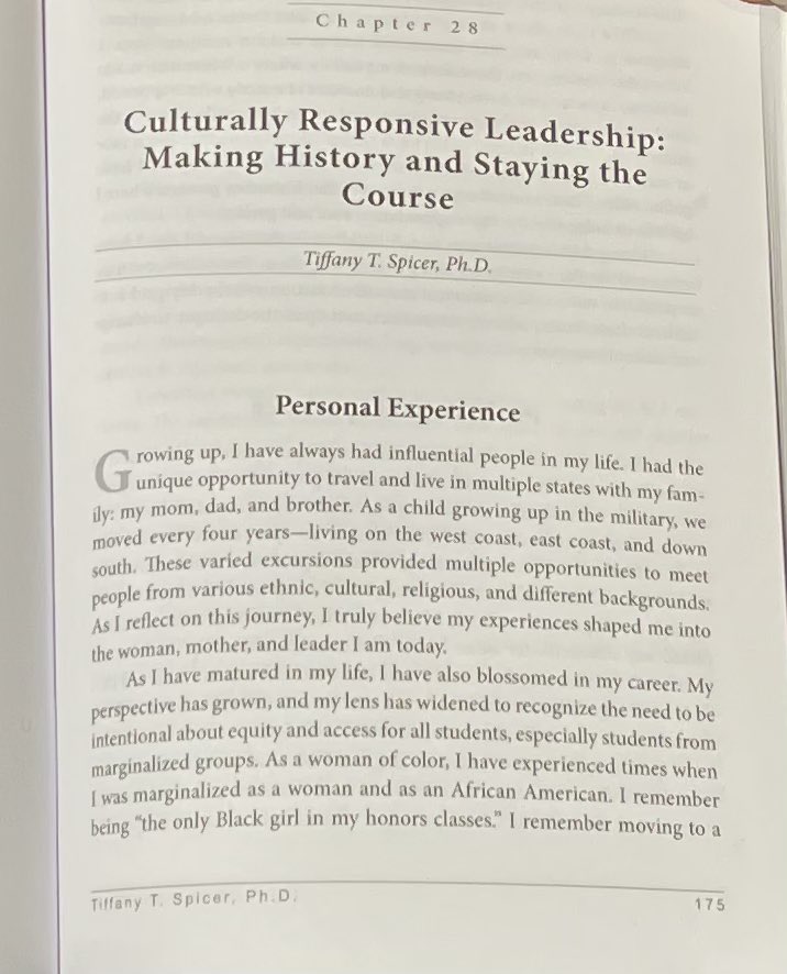 Extremely honored to share! I’m officially published! 

This work shares the joys, journey, and experiences of the principalship. Thank you to @DrAaronJGriffen and Dr. Carrier for this opportunity and @PrincipalKafele for the forward. #GetOneGiveOne #Goodfight