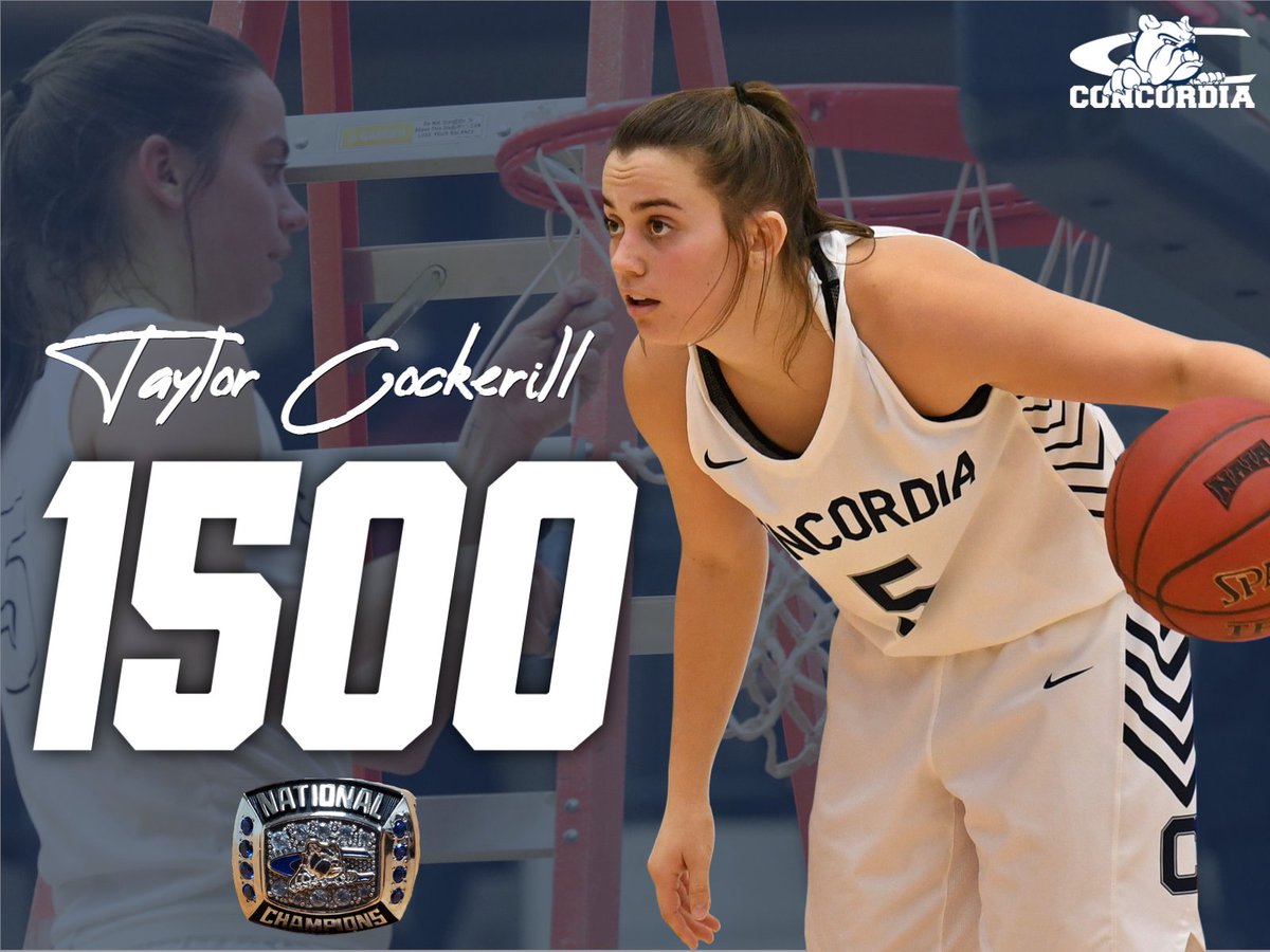 Congrats to TC on surpassing 1,500 career points scored! The former Bulldog is playing this season at NCAA DII St. Edward's (Texas). Cockerill scored 1,374 points in three seasons with <a href="/CUNEwbb/">Concordia-NE WBB</a>, including the 2018-19 national title season.

Once a Bulldog, always a Bulldog! 🐾
