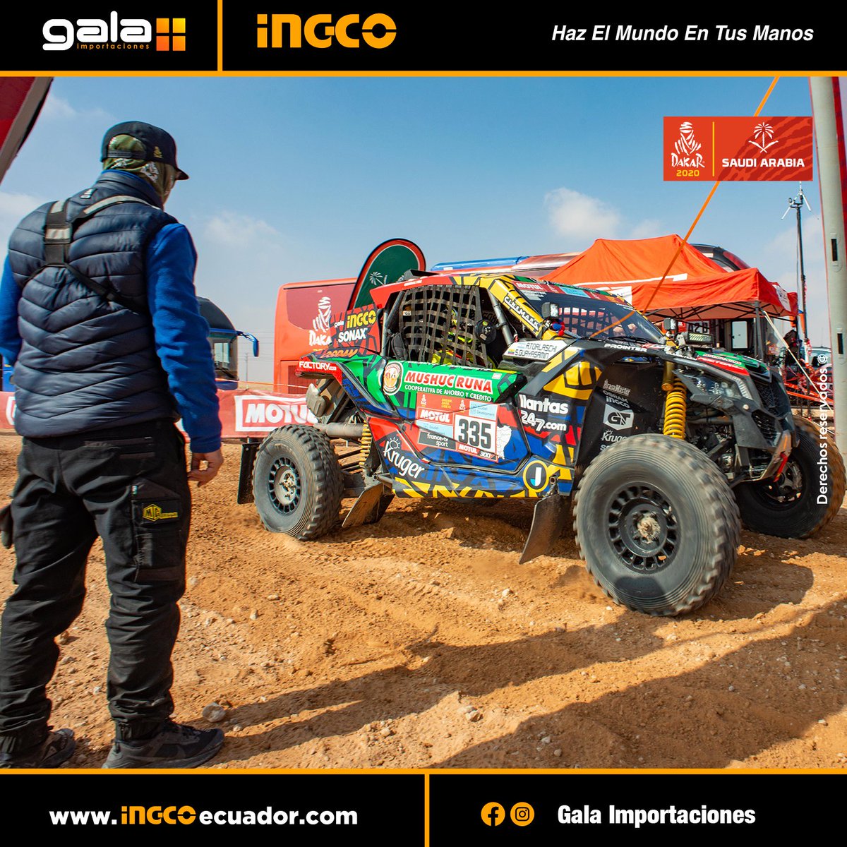 galaimport's tweet photo. Nuevamente con pie derecho en la carrera #Dakar2022 
Con #INGCO® nuevamente nos metemos en el 𝗧𝗼𝗽 15
Vamos @ricardotorlaschi   @sebasguayasamin  
.
.
.
#sebastianguayasamin #ricardotorlaschi #galaimportaciones #ingcoecuador #ingcoglobal #ingcolatam https://t.co/pWzFDlEoox