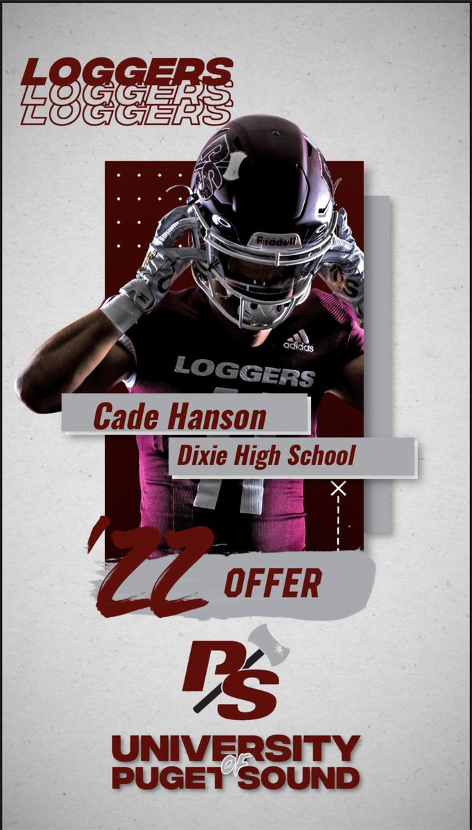 After an awesome conversation with <a href="/CoachCarskie/">David Carskie 🪓</a> I’m blessed to receive an offer to play football <a href="/P_S_football/">Puget Sound Football</a>