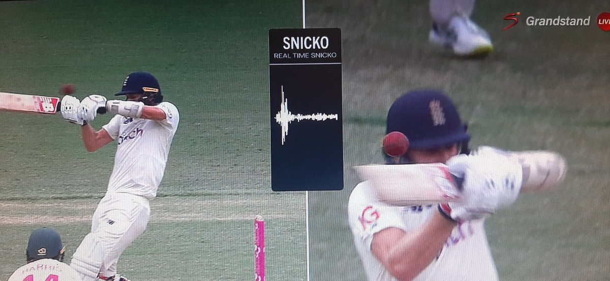 #AshesTest #Ashes There is a clear gap between bat and ball whilst Snicko spikes? How is this out?