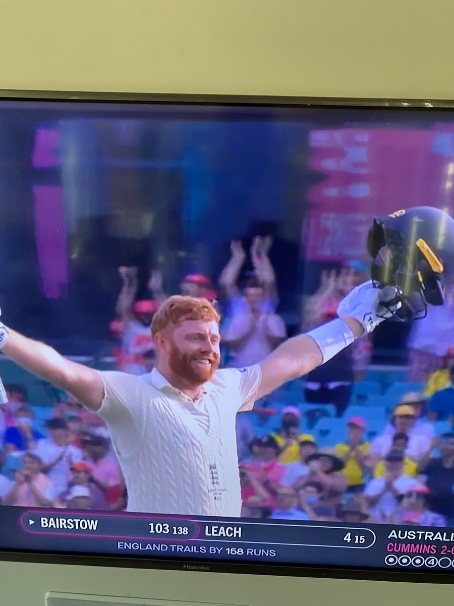 Well done Johnny Bairstow <a href="/englandcricket/">England Cricket</a> champion innings. At least someone is having a real hot go for the poms