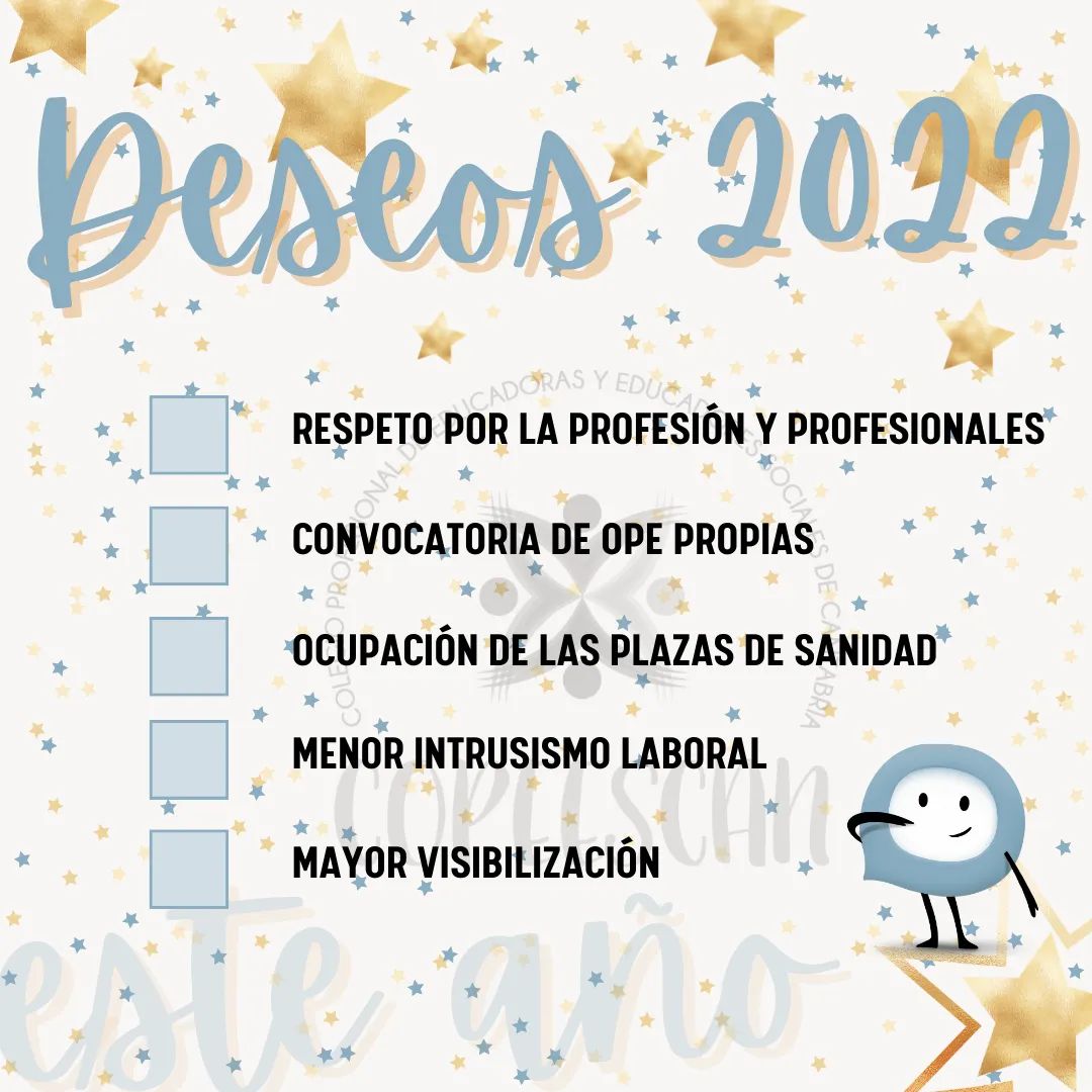 copeescan's tweet photo. Os compartimos los deseos de la junta de gobierno del COPEESCAN para este 2022. Son nuestros deseos, pero también trabajamos, día a día, para alcanzarlos. Ese es nuestro compromiso por y para la Educación Social. 
#Deseos2022 #COPEESCAN  #CompromisoConLaEducaciónSocial https://t.co/3ABt40SsUb