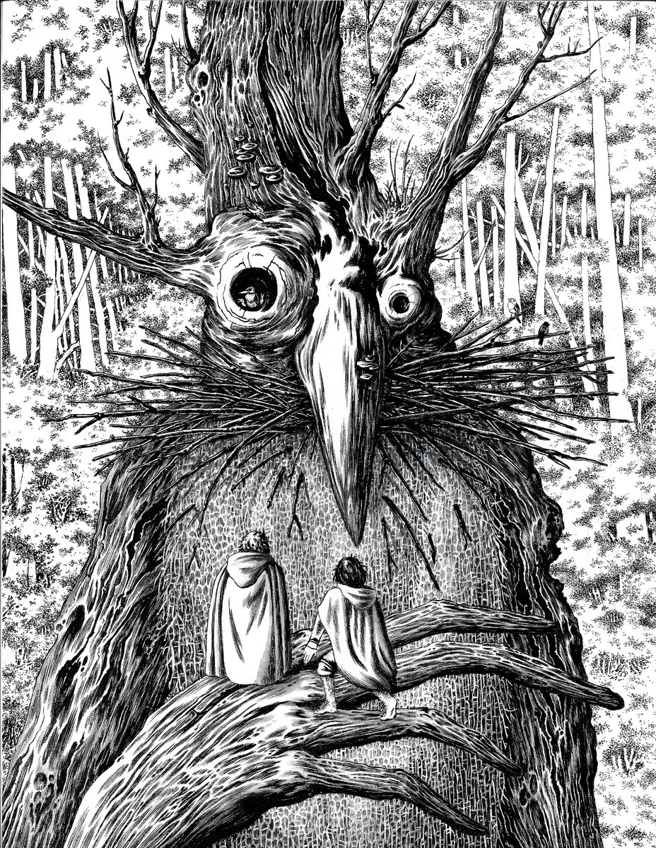 RemMukh's tweet image. Here are all of my LoTR ink drawings in a single post.