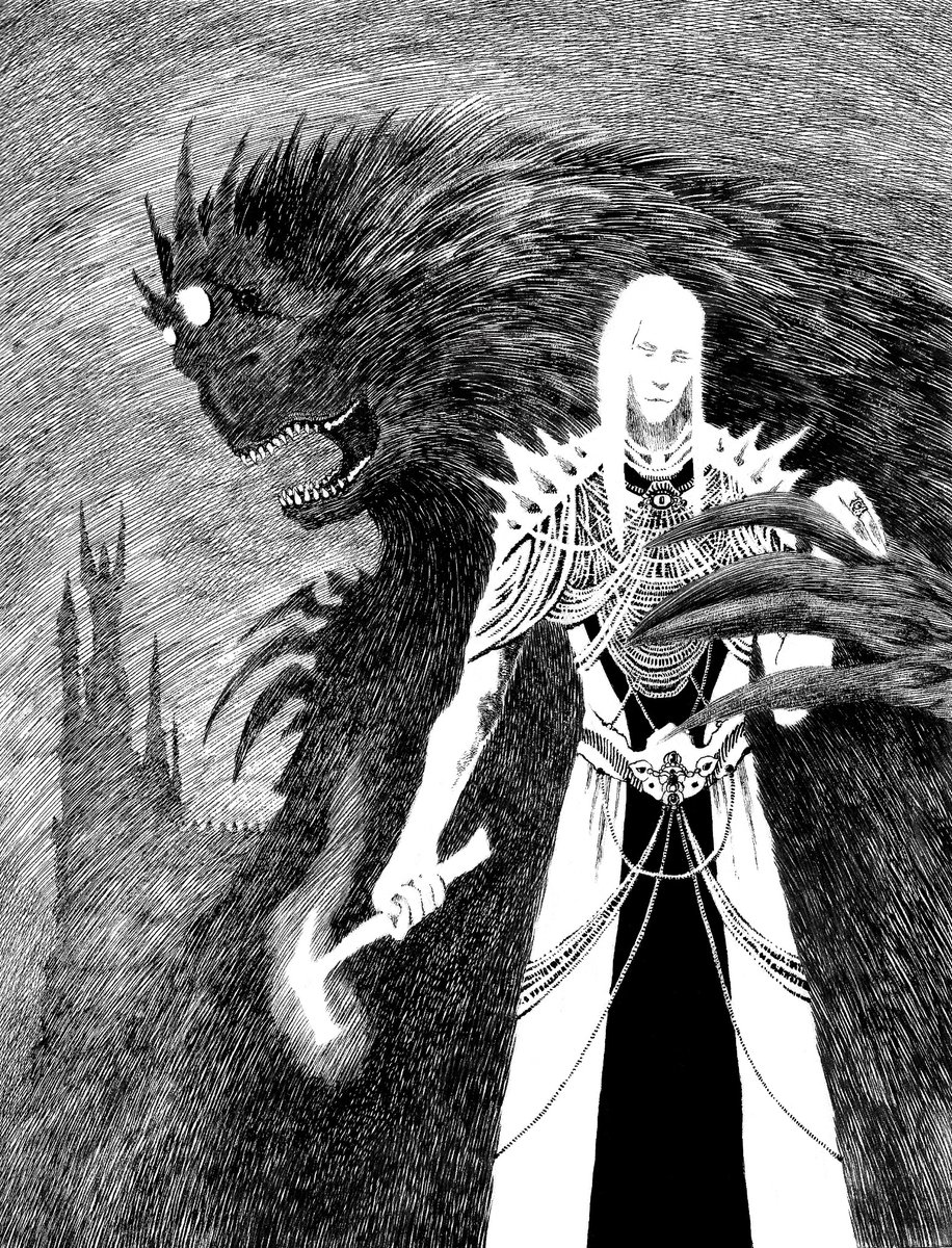 RemMukh's tweet image. Here are all of my LoTR ink drawings in a single post.
