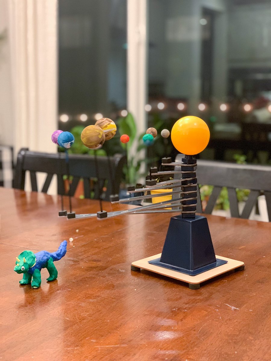 Life with four boys… family dinner conversation: “Please don’t play with Uranus while we are eating.”
For context: this is a picture of our dinner table. #Uranus #Boymom #FamilyDinner #ParentingBoys