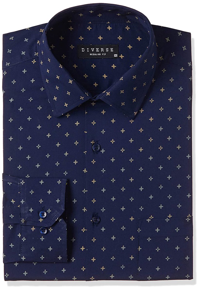 star_officials's tweet photo. Diverse Men's Printed Regular Fit Cotton Formal Shirt(DVF01F2L01-263_Navy/Golden_39) https://t.co/Tq9aeCQomD via @amazon https://t.co/QOOGGsSM5W