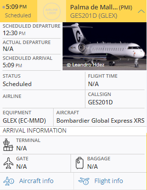 FlconEYES's tweet photo. ✈️#ECMMD Bombardier BD-700-1A10 Global
Posiblemente Miguel Fluxa Rossello, el dueño de Meliá Hoteles, llega mañana a la Habana. 
https://t.co/uYtSlgRkd3
https://t.co/vYPi87DJSj https://t.co/aPoZhJcgQd