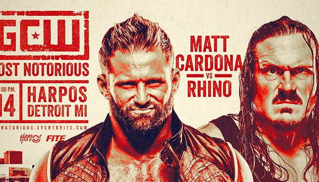 411wrestling's tweet photo. Matt Cardona will battle Rhino at GCW Most Notorious next weekend. #MattCardona #GCW #Rhino #MostNotorious https://t.co/nGefPcKdTb https://t.co/7qrPueTcNA