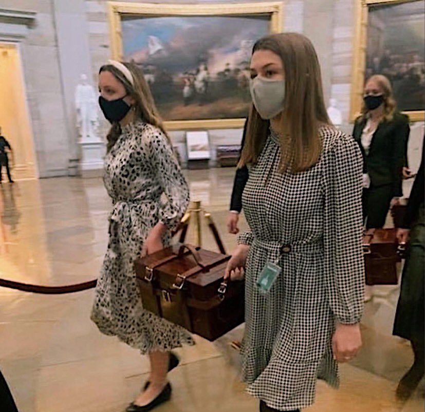 @POTUS Sir! These Ladies Saved the Ballots! Statue of these Ladies! Then the Story of their 1/6 Experience on the plaque! Oh in in the Rotunda!