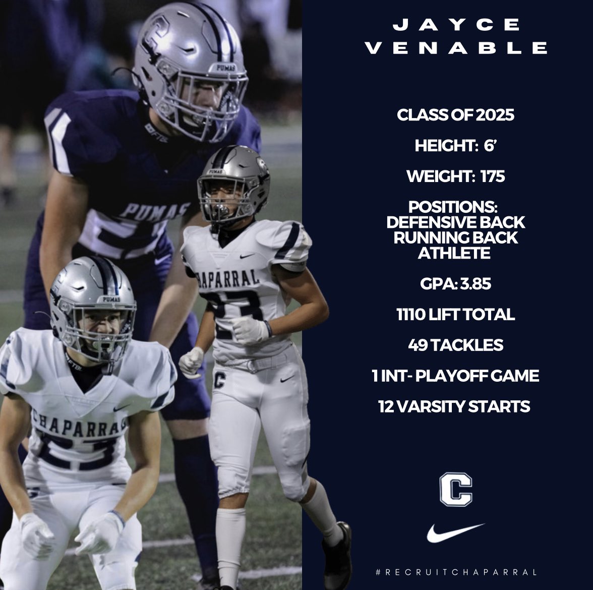 Chaparral Puma Football tweet media