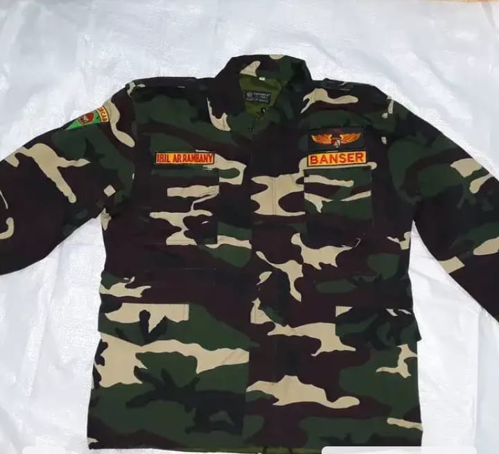√ Jaket Loreng Nasional Banser 
Bahan ripstok, Drill juga twill 
√ Jaket Loreng Nato US, n Nato Dove Kalem
Bahan serat Risptok, drill juga twill 
💯💯💯 persen bahan kualitas n jahitan rapih juga kuat. 
Bisa via Inbok, juga WA yah..