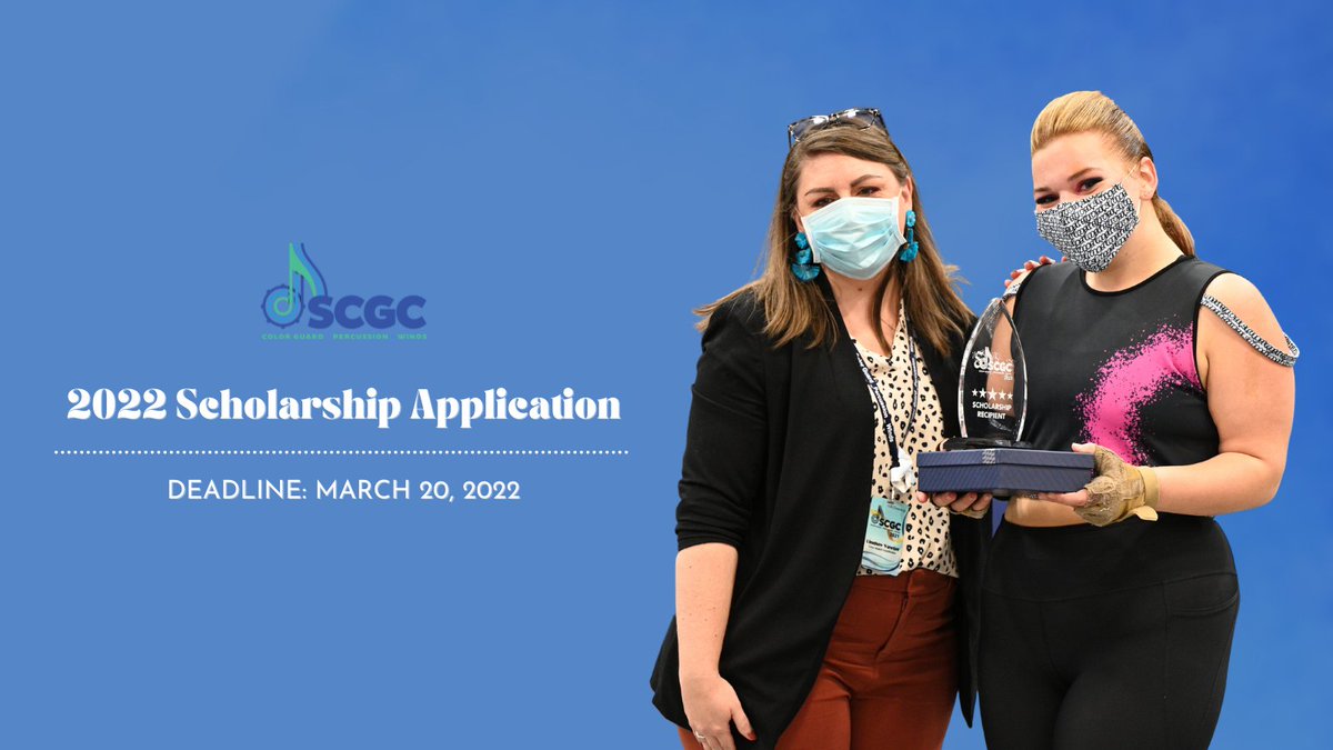 SCGC is proud to provide great scholarship opportunities for the 2022 season to recognize and honor performers for their spinning and playing ability, as well as their academic achievements. 

Visit tinyurl.com/SCGCScholarshi… to apply! The deadline for submissions is March 20, 2022.
