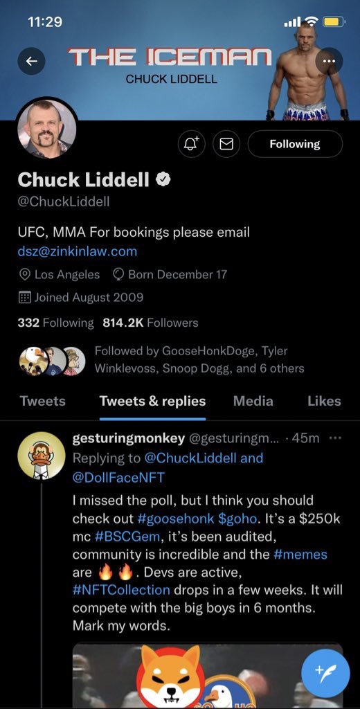 goosehonkshill's tweet photo. #GooseHonk getting support from CHUCK LIDDELL๐ช๐ฆข๐ช
#memecoins #altcoins #dogr #shib #cheems #dloki #dogebonk $dogo #dobo #Dogelonmarsquad #ELON #Shibonk #SAFEMOON #CumRocketCrypto #BSC #BSCGemAlert #BSCGems https://t.co/Htx3XAlev5