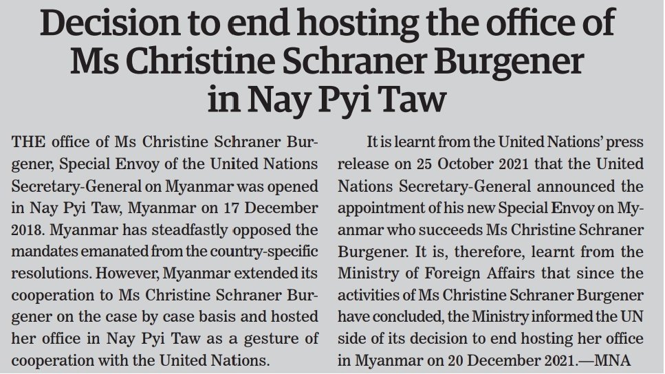 MayWongST's tweet photo. Since assuming her role as #UN special envoy to #Myanmar mid-Dec, Dr Noeleen Heyzer has been communicating with #ASEAN ministers on Myanmar #crisis. Myanmar had announced last month it has closed UN special envoy's office indicating refusal to cooperate #WhatsHappeningInMyanmar https://t.co/UxY9J6qKpI