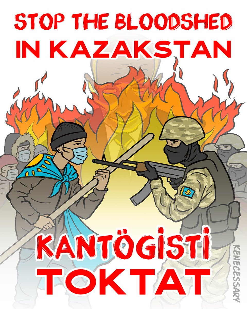 kenecessary's tweet photo. Stop the bloodshed in #Kazakstan! 🇰🇿

Kazakstandagı kantögisti toktatıñdar!

Остановите кровопролитие в Казахстане!

#Almaty #Алматы #АлмаАта #Kazakh #Kazakhstan #Qazaq #Qazaqstan #қазақ #қазақтар #Қазақстан #казах #Казахстан #қаңдықаңтар #қантөгістітоқтат #kantögistitoktat https://t.co/SMvXU9yaUG