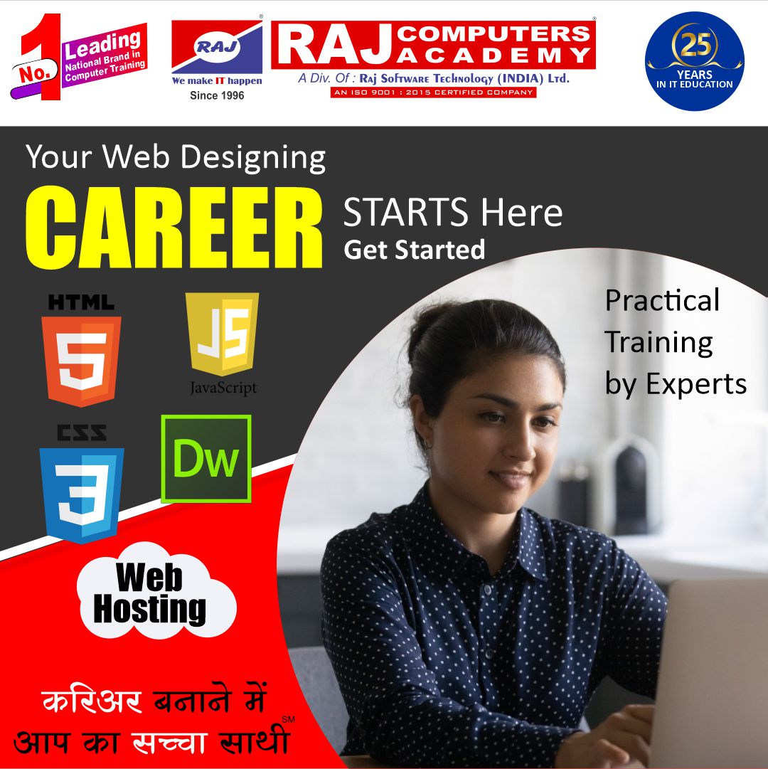 rstilindia's tweet image. Leading National Brand in Computer Training Institute
Raj Computers Academy
CAREER बनाने में आपका सच्चा साथी
Make your CAREER IN Web Designing. Learn from the expert with more practical.
#Computercourseforwebdevelopment #phpcourse #Javascripttraining #mysqltraining #CSS3course
