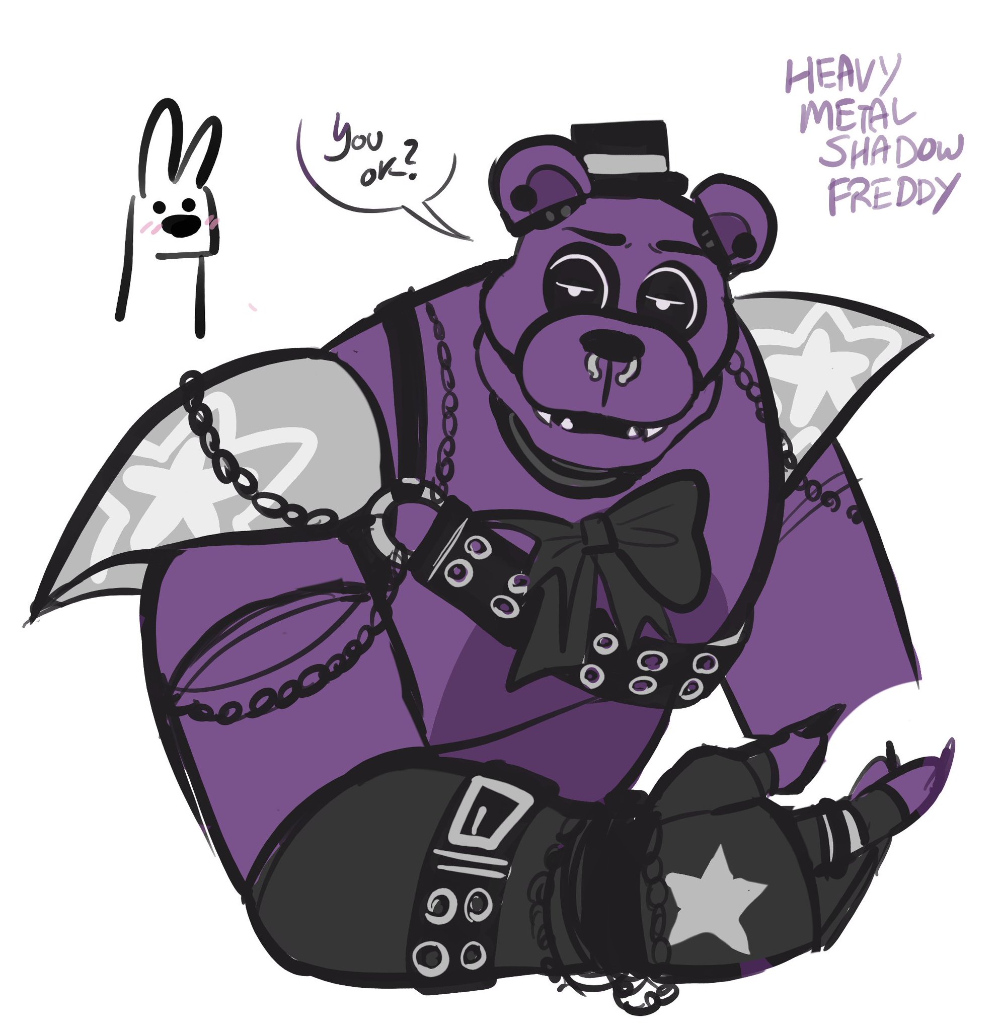 💜SugarSketchz💛 on X: He's done! Meet my Glamrock Shadow Freddy!!  #fnafsecuritybreach #fnaffanart #FNaF2 #ShadowFreddy   / X