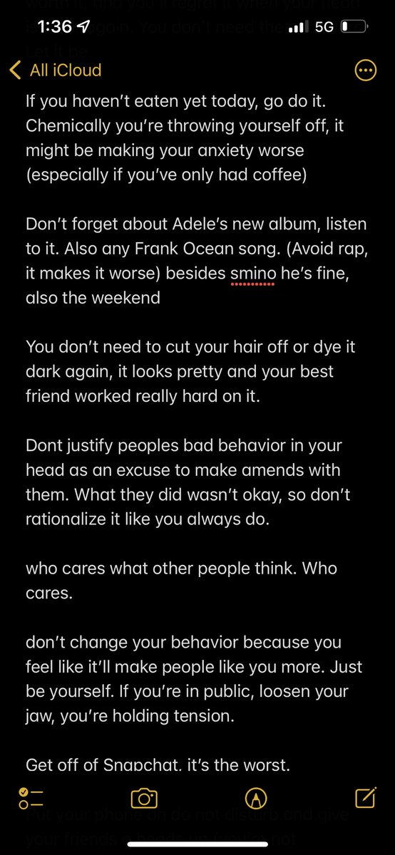 josephinestwit's tweet photo. Hi! I’m a Psychology major and I also struggle with severe anxiety daily. Every once in awhile I get 30 or so minutes of peace in my head, and I write down things to help when my anxiety is unbearable. i thought I might share, in case they could help someone else :). https://t.co/LquHfbZLXE