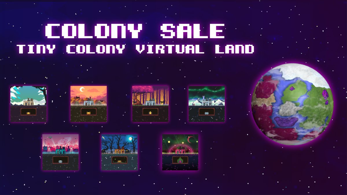 Here it is Tiny Fam!! 

Read all about our upcoming Colony Sale (virtual land) and how to get Whitelisted! 🔥🌏🔥

medium.com/@TinyColonyGam…

#PlaytoEarn #NFTGame #Solana