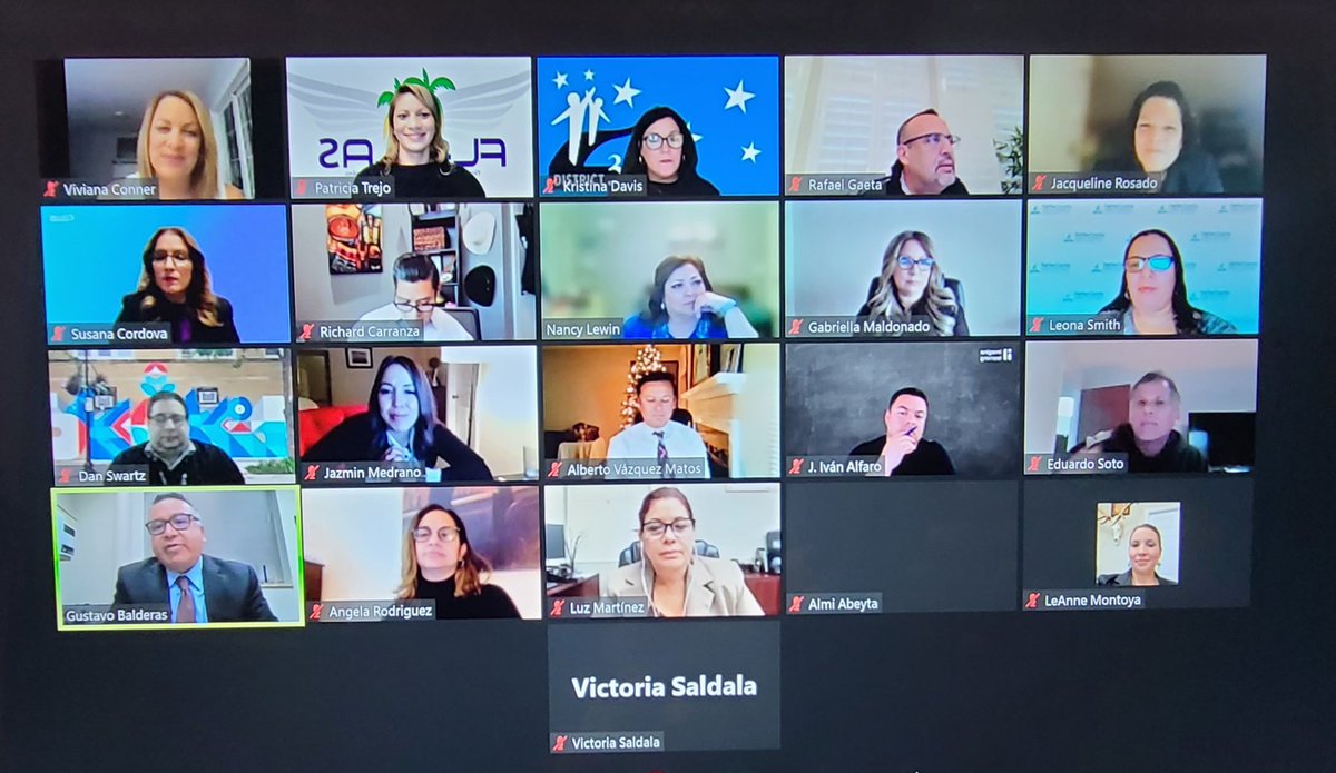 #SLAQuarenTEN enjoyed connecting with other cohort alumni members from the <a href="/ALASEDU/">ALAS National</a> Superintendent Leadership Academies. Gracias <a href="/Supt_Balderas/">Gustavo Balderas</a>, @RichardACarran2, @kdavissa, &amp; @SusanaCDallas for the powerful discussion on how to overcome challenges through a pandemic and beyond!