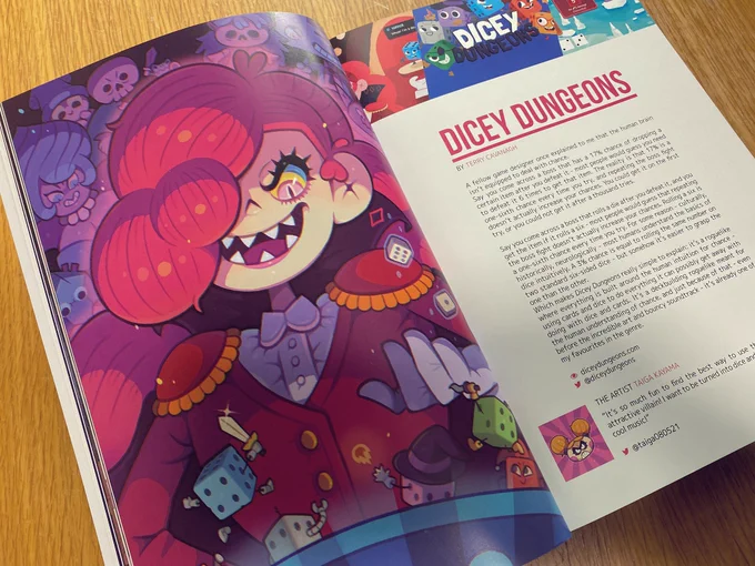 I drew a fan art for "Dicey Dungeons" for @btflglitch's Indie G Zine vol 3 ! 🎲✨
Lady Luck and monsters are fascinating and my favorite game!
https://t.co/qF1XAyd88J 