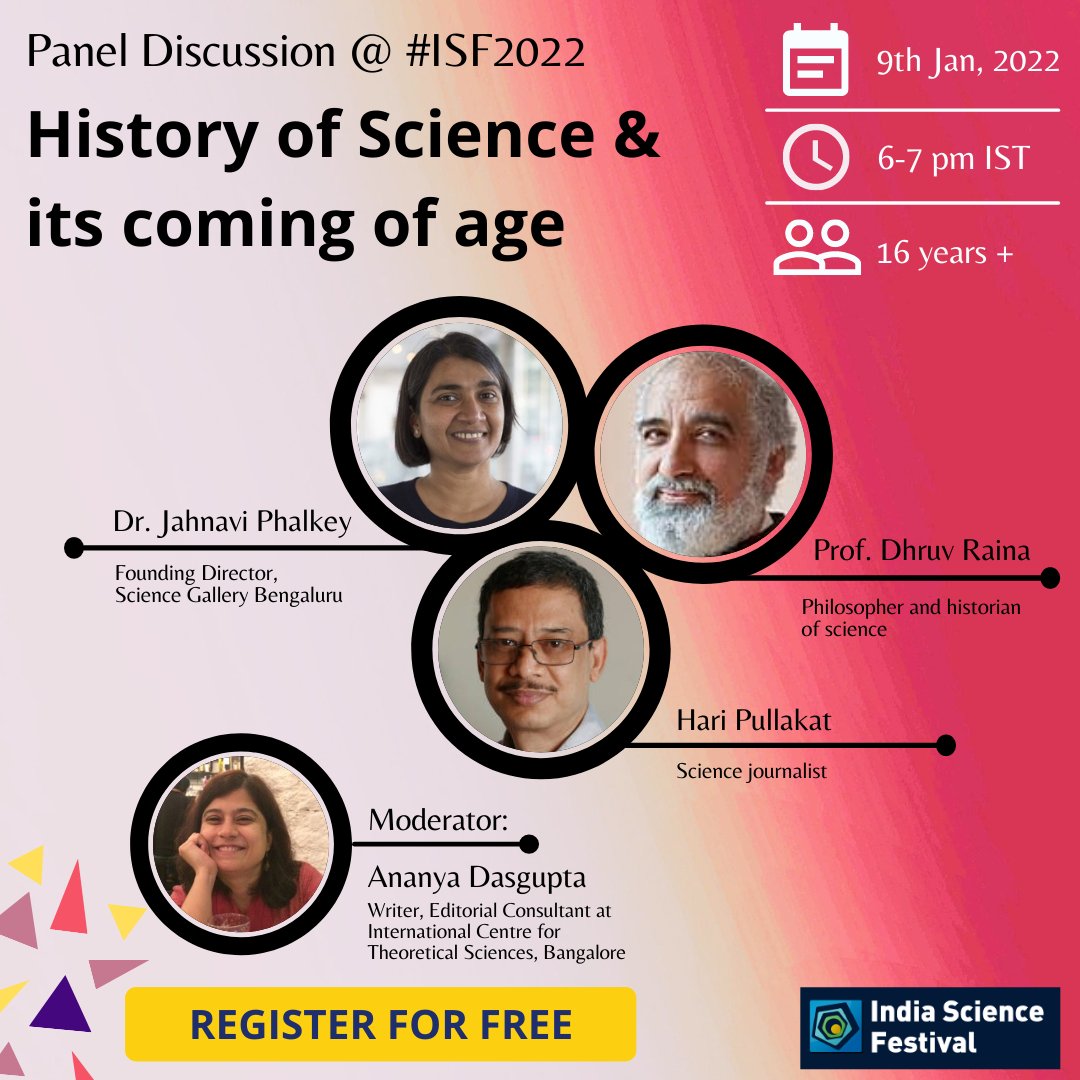IndSciFest's tweet photo. Shoutout to our Knowledge Partners, @SciGalleryBlr for supporting our festival and conducting a fantastic #prefest #digital #exhibition for #ISF2022!
Tune in to catch the founder of SGB, @JahnaviPhalkey for a panel on history of #science, only on 9th Jan, at #ISF2022!
#scicomm https://t.co/5vTtUmoaOh
